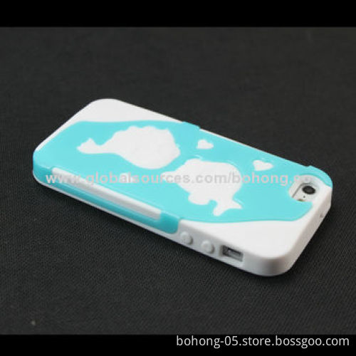 PC + Silicone Cases for iPhone 5C, Cutout Pattern, 500 Pieces/Color MOQ